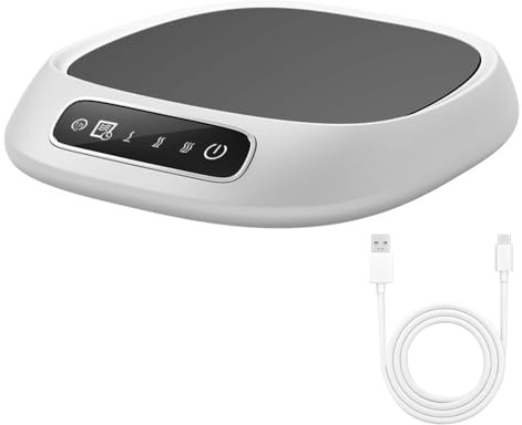 Calentador de Tazas USB, Calentador eléctrico con 3 ajustes de Temperatura, Posavasos eléctrico portátil, para café, Agua, té, Cacao, Leche y Bebidas