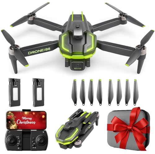 Drone avec Camera 4K Moteur Sans Balais FPV Mini Drone pour Enfant et Debutant, Vol de 40min/Maintien D'altitude/Selfie par Geste, Jouet Cadeau pour Enfant Anniversaire Noël, Moins 250g (Black)