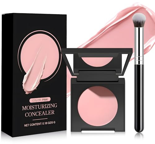 Correttore Occhiaie Coprente, Copri Occhiaie correttore, Nutre la Delicata Pelle del Contorno Occhi, Esalta la Luminosità, Crea un Look Fresco, Include un Pennello correttores, 5g