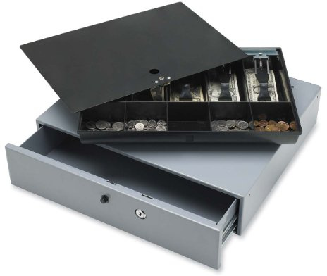 Sparco Removable Tray Cash Drawer,GRAY,3-3/4H x 17-3/4W x 15-3/4D