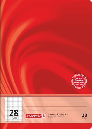 BRUNNEN Vivendi Premium Exercise Book A4 Line Style 28 32 Sheets Red