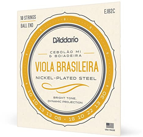 D'Addario EJ82C Viola Brasileira - Muta di corde per cebolao mi e boiadeira