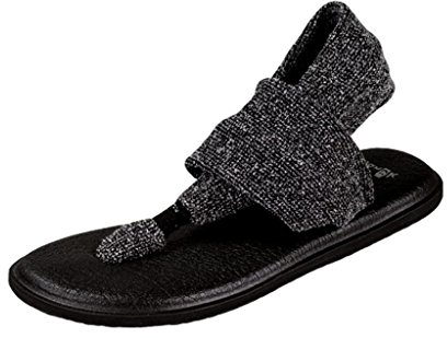Sanuk Womens Yoga Sling 2 Slingback Sandal Black Size 5