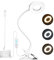 Bonlux LED Clip Light USB Bedside Clamp Lamp Flexible Dimmable, Clip on Reading Light, 10 Brightness Levels +3 Color Temperatures, Eye-Care Desk Lamp for Reading in Bed for Children & Adults (White)