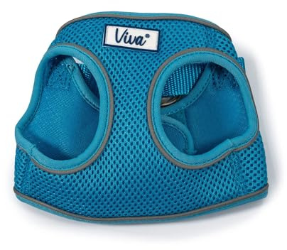 Ancol Viva Step In Dog Harness in Blue - Breathable Reflective Band Weatherproof Pet Accessory - Comfort Puppy Walking Leash - 35-42cm S