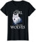 Just A Girl Who Loves Wolves Wolf Wölves Damen Mädchen T-Shirt