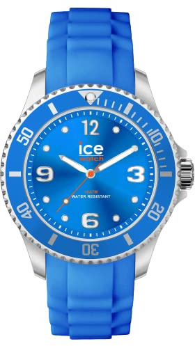 Ice-Watch - ICE steel Blue forever - Silbergraue Herrenuhr mit Silikonarmband - 020361 (Small)