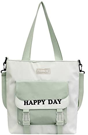 TDEOK Studentin Umhängetasche Outdoor Freizeit Campus Handtasche Jugendmode Einfache süße Umhängetasche Sandwich Taschen (Green, One Size)
