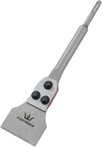 TOPWAY 3 Inch SDS Plus Chisel 300mm x 75mm Spatula Chisel for Removal of Tiles, Floor Adhesive, Carpets, Linoleum, Plywood, Thinset and Wall Surfaces 121114