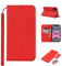 CAVOR HandyHülle kompatibel mit iPhone 11 Hülle,Flip Echtleder Geldbörse Handyhülle,[3 Kartenfächer][Magnetisch][RFID Blocker],Klapphülle kompatibel mit iPhone 11 - Rot