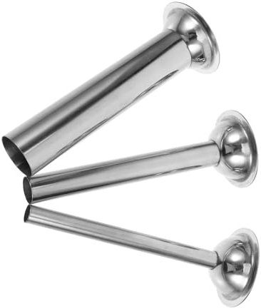 Amosfun Sausage Stuffer Tubes Stainless Steel Meat Filler Sausage Filler Tube Kit Size 5 Manual Funnel Set for Home Butchery