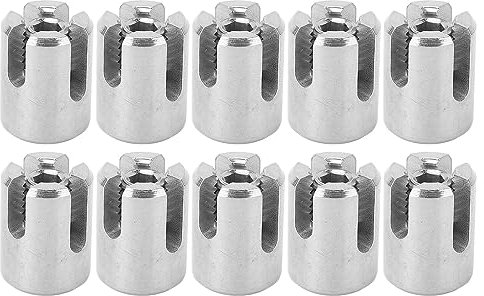 Abrazadera de Cable Cruzado de 10 Piezas, Sujetador de Abrazadera de Barandilla de Alambre de Acero Inoxidable, Acero Inoxidable 316, Clip Cruzado de Cuerda de Alambre, (M10 4mm)