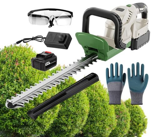 Cortasetos eléctricos manuales, cortasetos con batería de 2600 mAh, cortasetos inalámbrico, cortasetos inalámbrico, cabezal ajustable de 180° y hoja de borde doble, capacidad de orificio