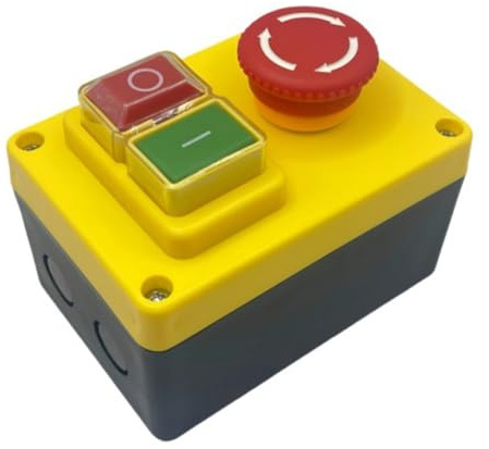 Geroosaty KJD17D 250V 16A Electromagnetic Push Button Switch Emergency Stop Switches for Electric Tools & Machine Tool Equipment