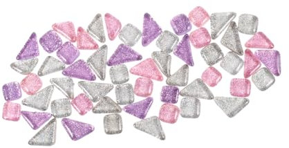 jojofuny 1 Confezione Mosaico Decorativo Glitterato Pietre Irregolari per Progetti Fai da Te e Decorazioni per Casa Materiale Sicuro e Creativo