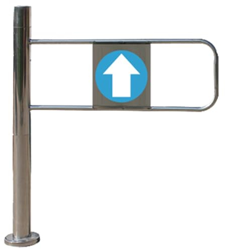 ZXHKZDX Supermercato Ingresso A Singolo Cancello Sicurezza, Acciaio Inossidabile Accesso Pedonale Porte, Generico Chiusura Automatica Uscita per Edificio Governativo(Blue/A,110X97CM)