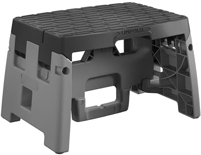 CLMSTE Space-Saving Foldable Step Stool for Small Homes, Durable,Type 1A, Plastic