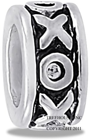 Davinci Beads Small Silver XO Interchangeable Jewelry DB101-5