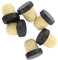 Fackelmann 05700 Lot de 6 bouchons de liège, bouchons en liège, bouchon pour bouteilles de vin, Liège, Rouge, Jaune, Noir, Gris, Blanc, 2,8 x 2,9 x 2 cm