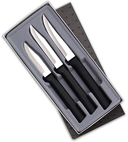 Rada Cutlery Paring Knife Galore Gift Set (G201), 3-Piece Knife Set, Stainless Steel Blades, Black Handle