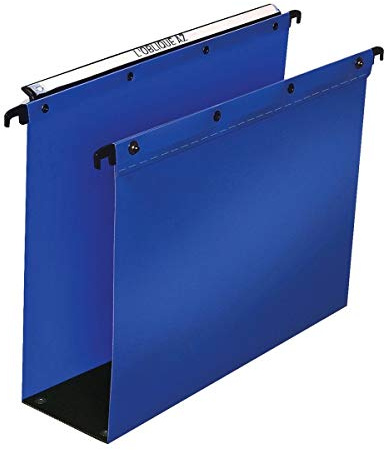 ELBA 100330379 hängmapp polypro Ultimate 10-pack för A4 av plast på sidan öppet blå skåp idealiskt för det lösa bladfacket på kontoret och myndigheten