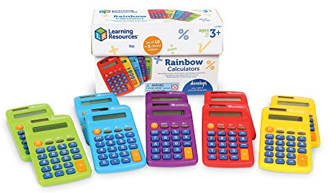 Learning Resources Regnbåge Solkraft Räknare 10-Stycken Set, Sortiment