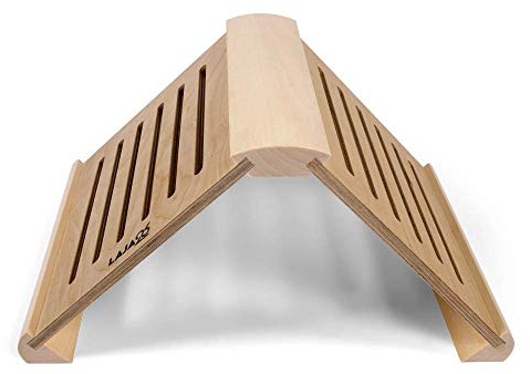 LaJa26 Sauna Eck-Lampenschirm V-S - FSC Espenholz - Stimmungsvolles Saunalicht - Geeignet für Innenleuchten - Beständig gegen Wärme und Luftfeuchtigkeit - Fertig montiert - Handarbeit Made in Europe