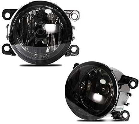 Faro antiniebla compatible con CITROËN DACIA Duster FIAT Sedici FORD JAGUAR NISSAN Note OPEL Agila PEUGEOT RENAULT SUZUKI (lentille fumée)