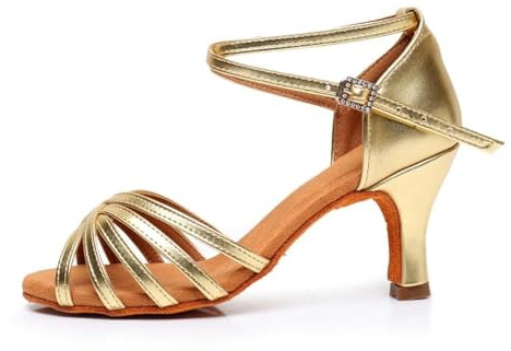 Rosefinch Scarpe da Ballo Latino per Le Donne Nero Professionale Scarpe da Ballo Sala da Ballo Partito Salsa Danza Pratica Prestazioni Scarpe Taglia（A01G）