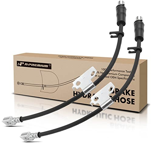 A-Premium Front Driver and Passenger Brake Hydraulic Hose Compatible with Ford and Lincoln Models - Expedition 2007-2014, Navigator 2007-2014, 5.4L - Replace# DL1Z2078C(Pack of 2)