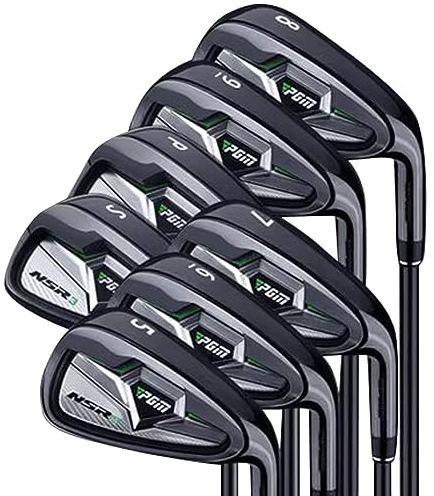 PGM Golfschläger NSR III Eisen Set (5–9, PW, SW) – Graphitschaft R-Flex, Niedriger Schwerpunkt für Präzision & Fehlerverzeihung – Rechtshänder
