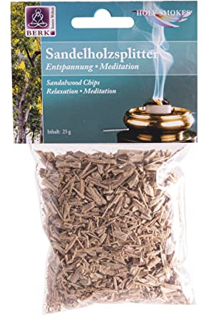 BEEMEN Sandalwood Chips 25g - Incense for Smoking on Sieve and Charcoal, Relaxation, 1 Set, 1 Piece, 1 Pack