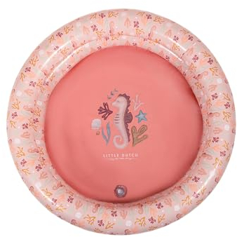 Little Dutch 2012389 Schwimmbecken/aufblasbares Planschbecken - Ocean Dreams rosa (80 cm)