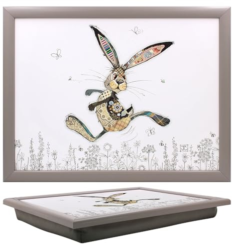 Lesser & Pavey Bug Art Hesper - Bandeja de Regazo con Bolsa de Frijoles para Servir Platos, Bonitas bandejas de Regazo para Comer en el Regazo para la Cena o el Desayuno, bandejas de Comida de Nuevo