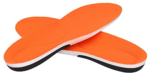 Laufsohlen, Sport-Einlegesohlen für Herren und Damen, zum Laufen, Anti-Ermüdungs-Dämpfung, dämpfende Schuheinlagen, Orange (L-Code 41-45)