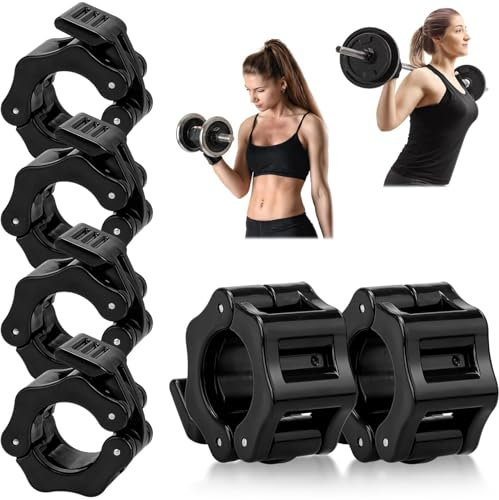 RODISHOMM 6 cierres de pesas de 30 mm, cierre rápido para mancuernas, pinzas para barra de pesas, para levantamiento de pesas y entrenamiento, accesorios de fitness