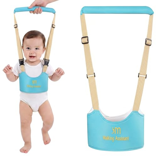 WUMZIRA per Bambini Bretelle Bambino, Assistente alla Camminata Regolabile e Traspirante per Neonato 6-18 Mesi, Imbracatura di Sicurezza per Imparare a Camminare, Azzurro