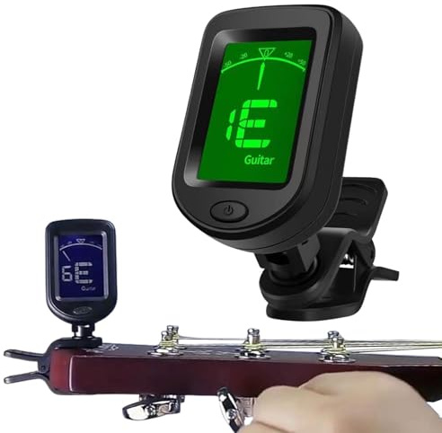 Klämma stämapparat - Universal 1,77 * 1,18 * 1,77 tum tuner, justerbar | gitarrstämmare, lätt att montera ukulele basviolin stämapparat | Porten elektronisk multifunktionell