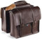FAHRRADTASCHE 2-Fach GEPÄCKTRÄGERTASCHE DOPPELPACKTASCHE ?Bauletto? Art.Nr. 0024 MONTEGRAPPA SKAI Leder dunkel braun - Made in Italy