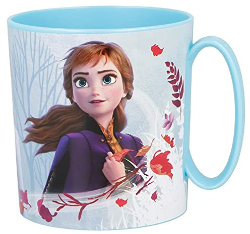 Gold1 Kids Character Licence Mug 350ML Drinking Re-Usable Plastic Cup Microwave Safe (Frozen Blue Forest)