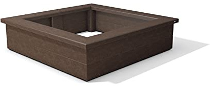 hanit® Sandkasten Gobi, wetterfest aus recyceltem Kunststoff für Terrasse und Balkon; braun (120 x 120 cm)