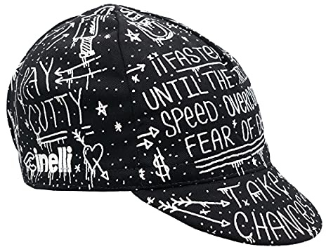 Cinelli Rider Collection Chas Christiansen Cycling Cap, Black/White, One Size