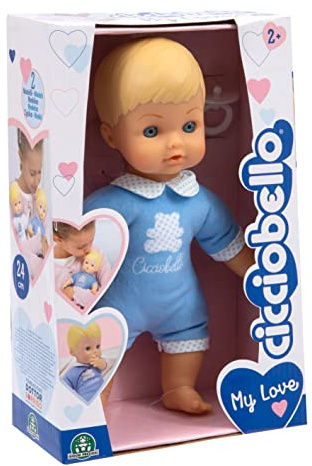 Cicciobello My Love La Bambola Soffice Adatta Ai Piu' Piccoli Con Vestitino Azzurro Alta 24, Per Bambini A Partire Dai 2 Anni,Ccba6200,Giochi Preziosi