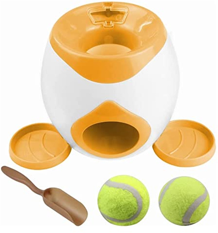 bollkastare Hundleksaksbelöningsmaskin, Hundbollskastare, Automatisk Hundmatare, Interaktiva Leksakshundar Hämta leksaksbollskastare Kastspel for små och medelstora hundar