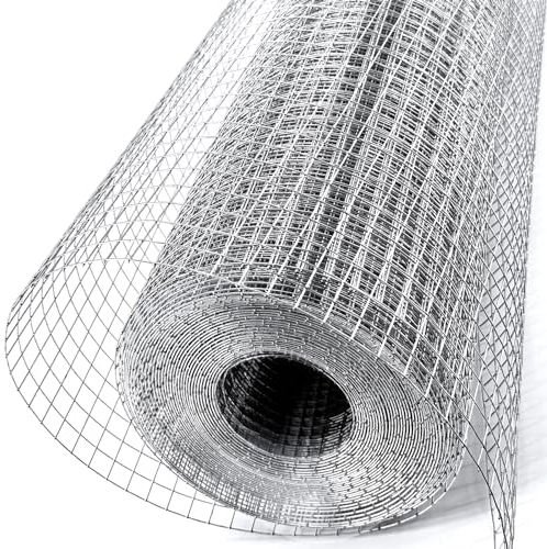 Metamesh Hardware Cloth 1/4 inch 36 x 100' 23 Gauge - Galvanized Wire Mesh Roll for Durable Chicken Wire Fencing, Snake Fence, and Effective Gopher Barrier Use