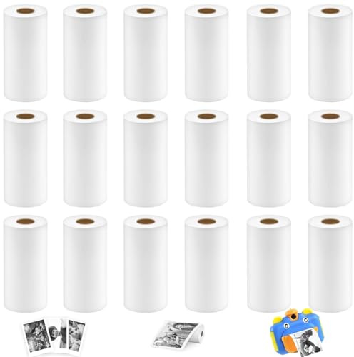 JHZXING 18 rullar termopapper barnkamera, 57 mm x 30 mm miniskrivare papper, EC-rullar termiskt papper, fotoskrivare termiskt papper, för barn snabbbildskameror mobil mini fototryck