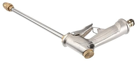 IWOWHERO Full Metal Plating Long Nozzle Garden Hose Spray Gun Hand Sprayer for Car Wash Lawn Watering Garden Soaker Hose