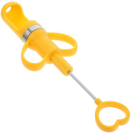 BEBEMOKO Corer Cherry Picker Tot Remover Dime Pitter for Date Cherry Pitter Automatic Cherry Destoner Removal Grips Tart Kit Bell Drill Scoop Cherry Depitter Pry Bars Lint Yellow Pp