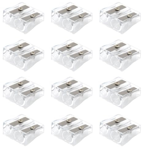12 Pezzi Temperino Doppio,Mini Temperamatite Manuale Per Matite Rotonde,Disegno Tecnico