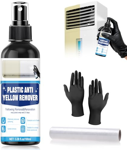 NoxGule Eliminador de Amarilleamiento de Plástico, Aplíquelo en Aires Acondicionados, Lavadoras y Refrigeradores, Envuélvalos con Film Plástico, Obtener Mejores Resultados, Espere de 2 a 3 Días